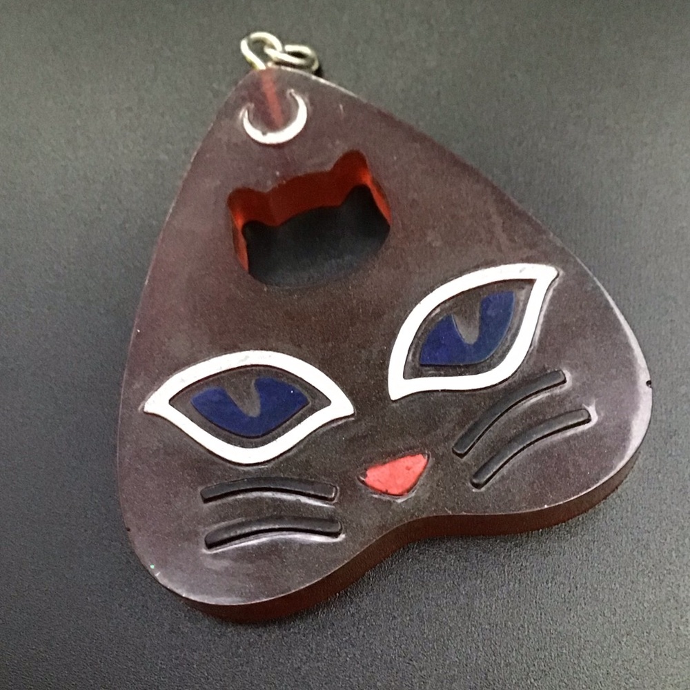 Cat Face Ouija Planchette Pendant
